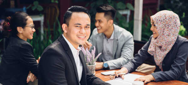 Business workers in meeting