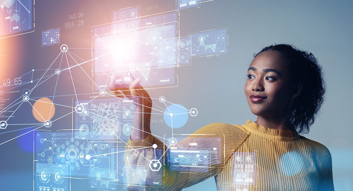 Digital fingerprint woman