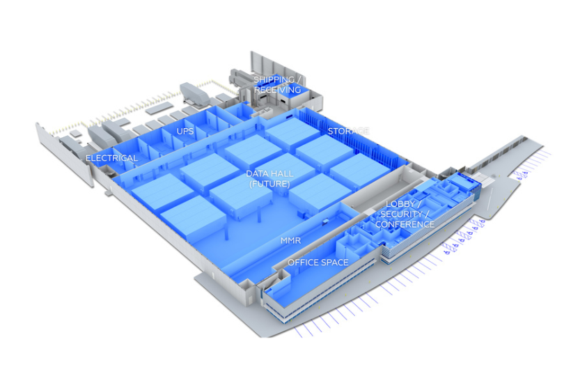 Hyperscale data center floor plan