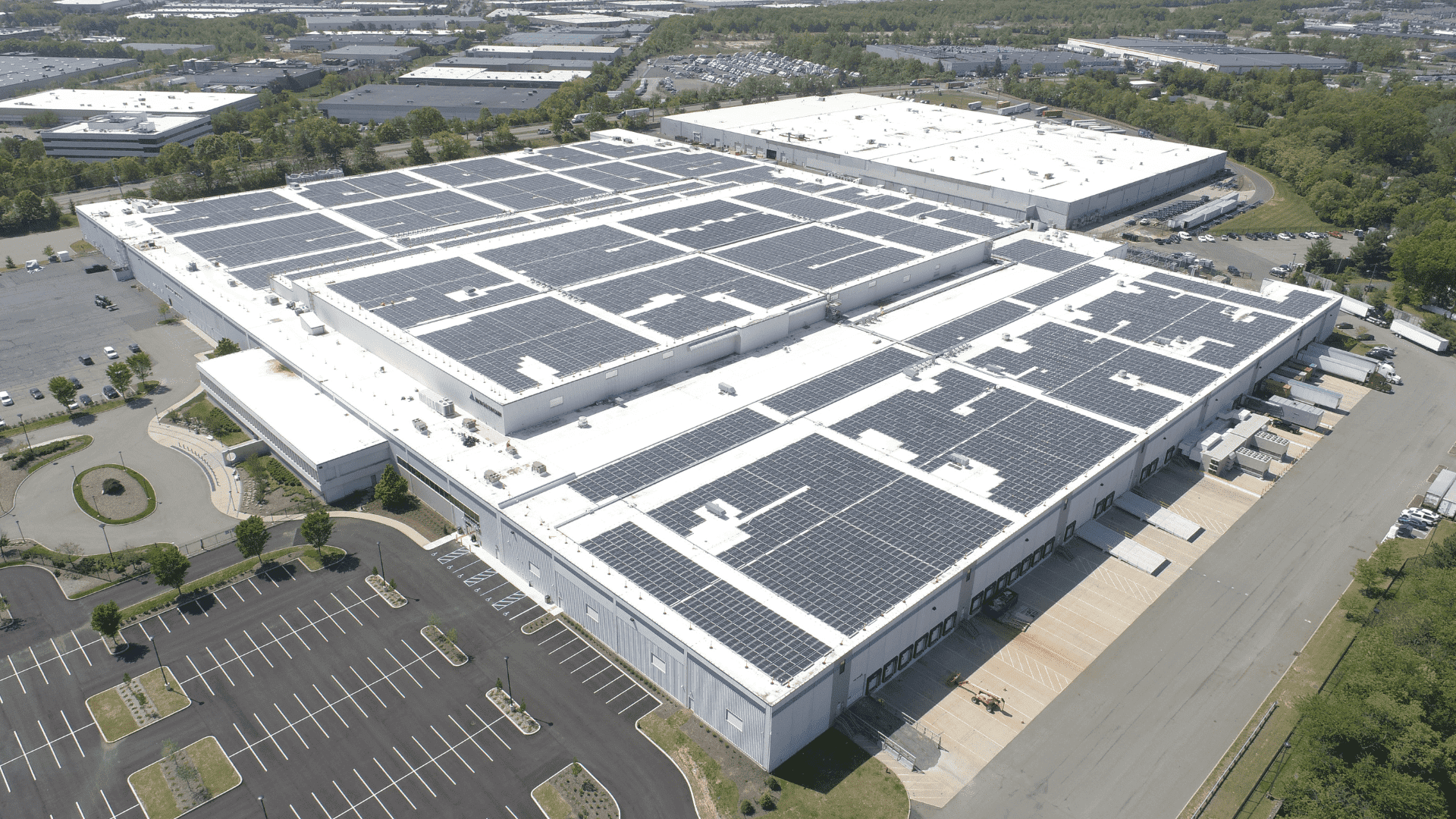 New Jersey data center rooftop solar array sustainability