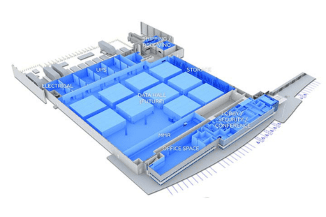 hyperscale data center floor plan