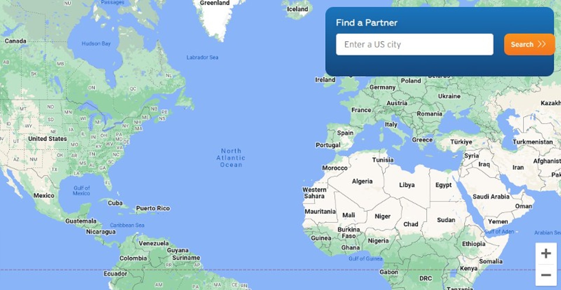 Map to find a partner