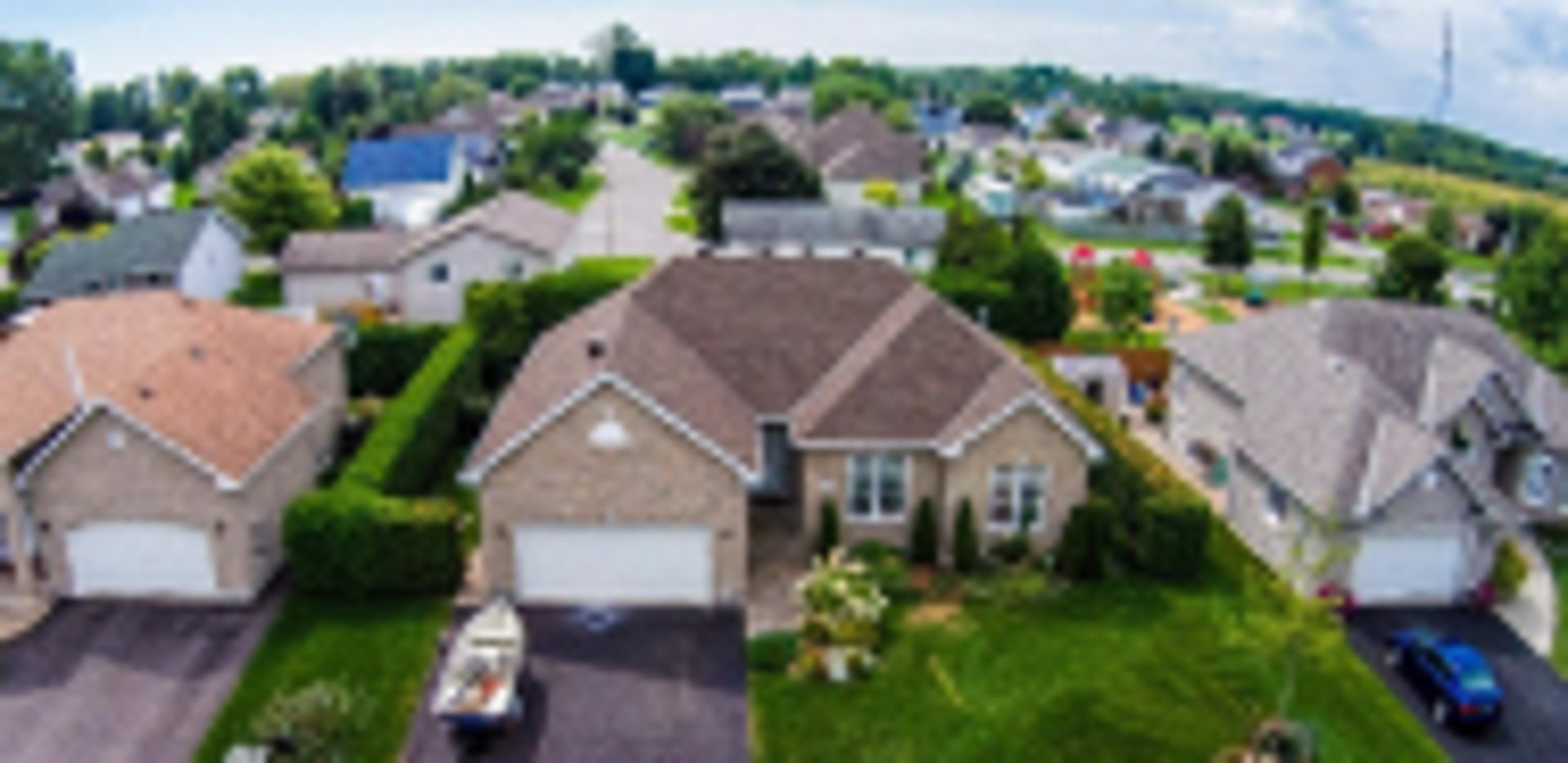 aerial view of neighborhood