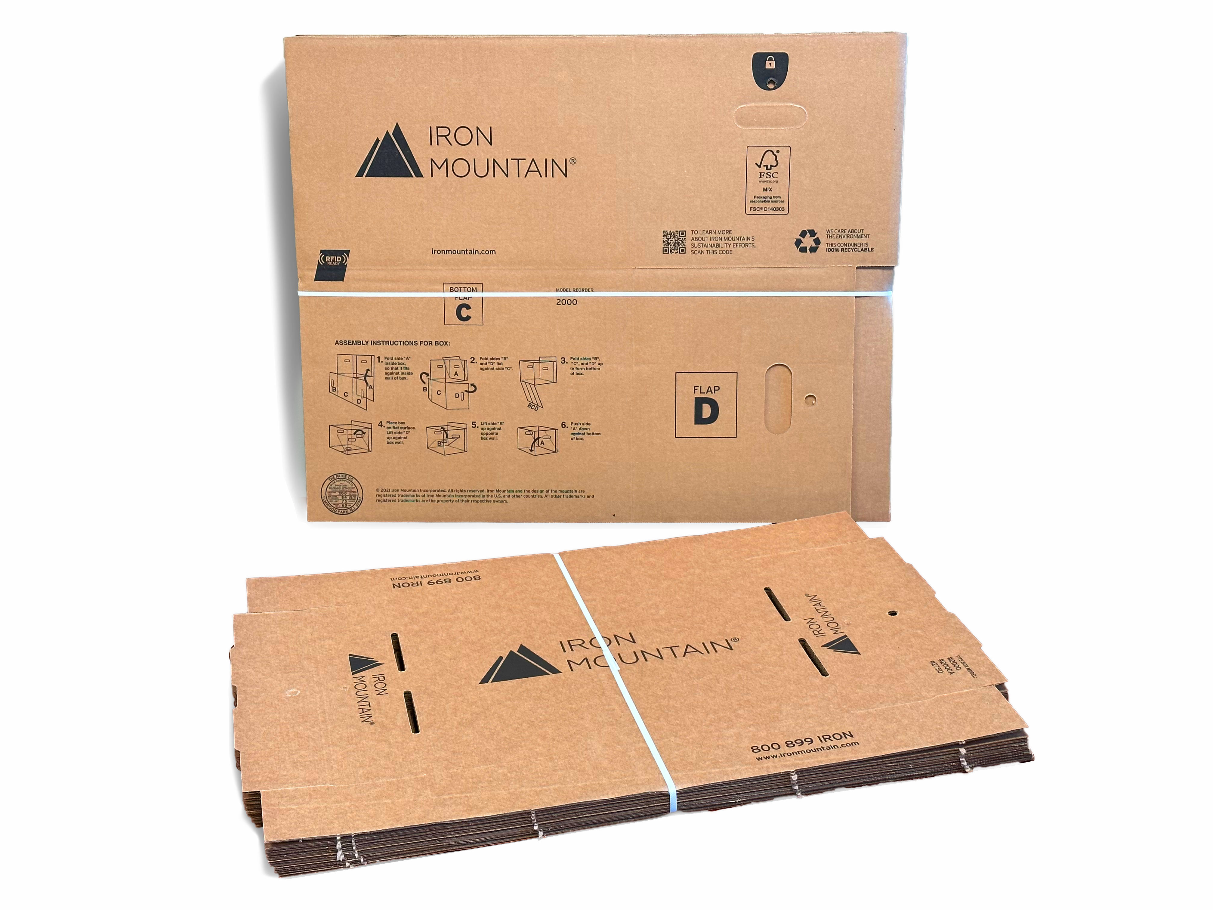 Storage Box flat pack - 10 Lids and 10 Boxes Bundled