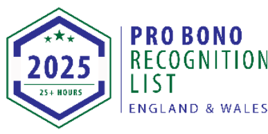 2025 pro bono recognition list