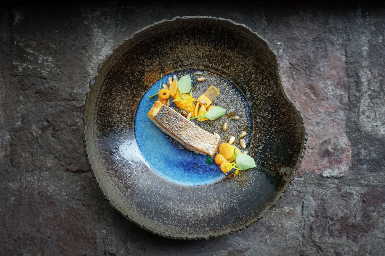 Restaurant Basiliek Chef Rik Jansma Sommelier Tabitha Jansma Dish Fish Pumpkin
