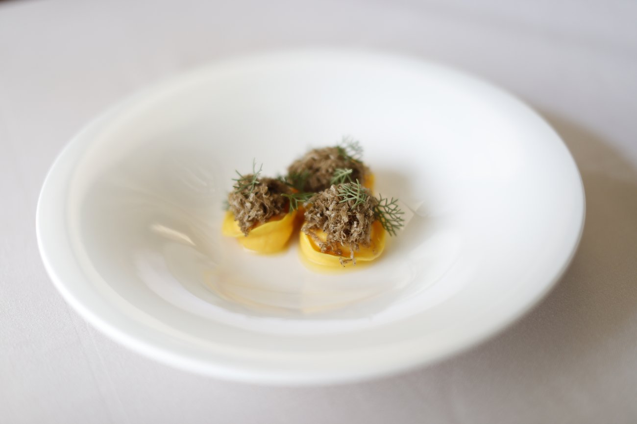 dish, chef Federico Pettenuzzo, restaurant La Favellina, Malo VI, Italy