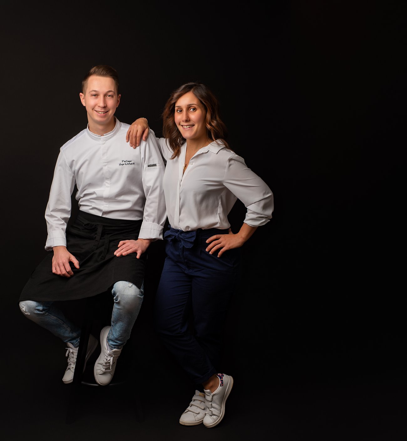 Chef Hugo Ehrhardt and Sommelier Julie Soiteur, Restaurant Partage, Andlau, France