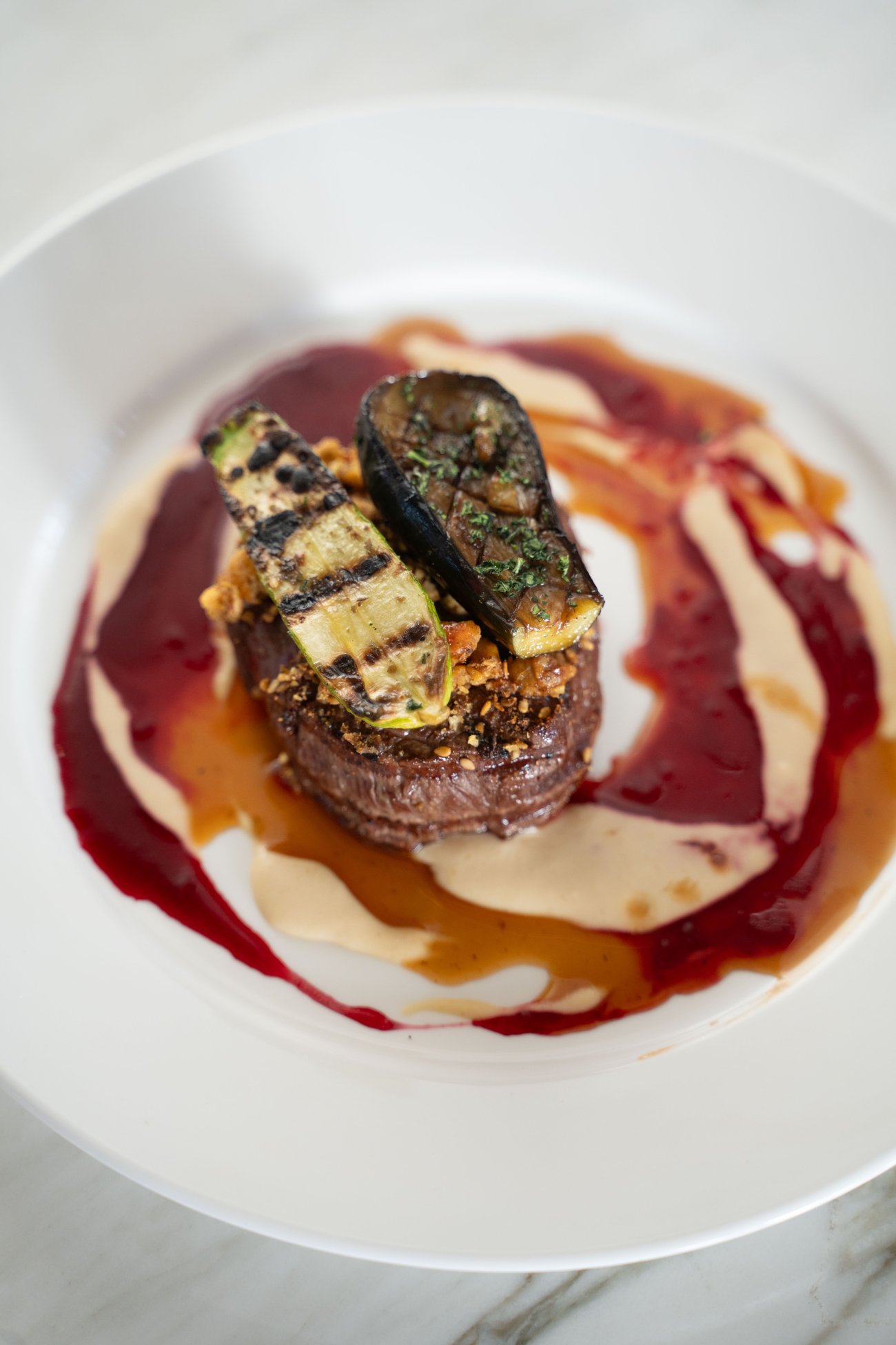 Jordanian Beef Tenderloin Hummus Dukkah Local Vege