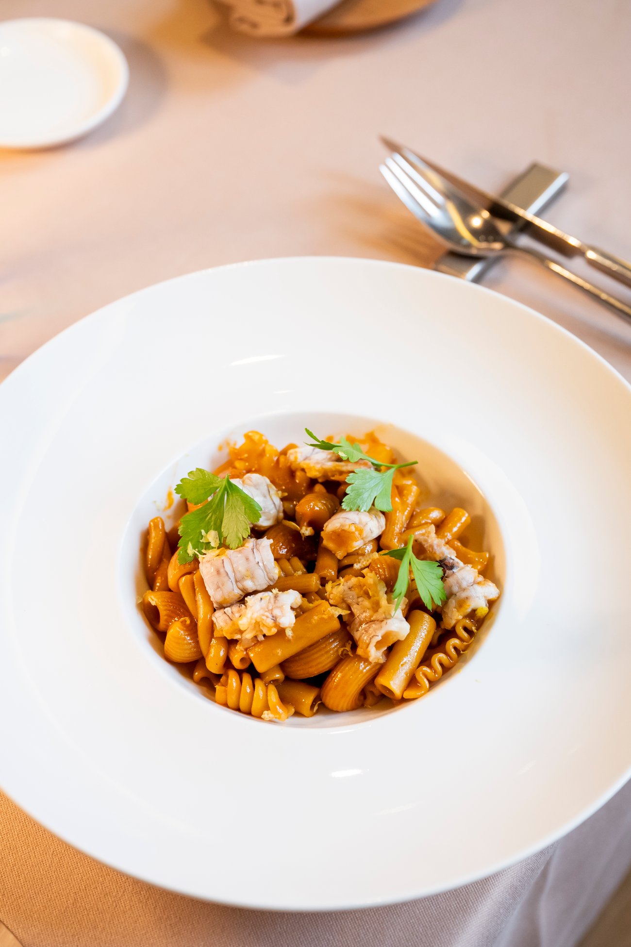 Pasta mista canoce e code di gambero