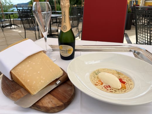 Parmigiano Reggiano Ice Cream with Melon White Bal