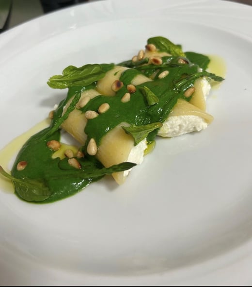Pasta Bombardoni asparagi e ricotta
