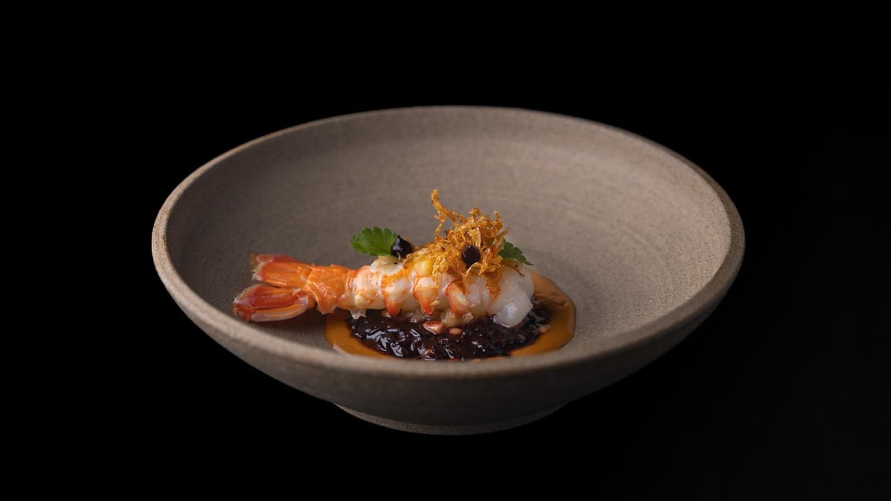 Black rice risotto
