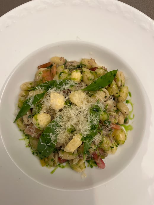 Gnocchi Sardi di Gragnano mit farbigem Kraustiel B