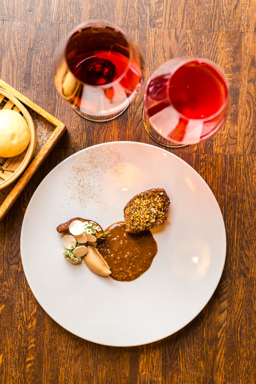 Pigeon with celery pine nut pure bao and porcini
