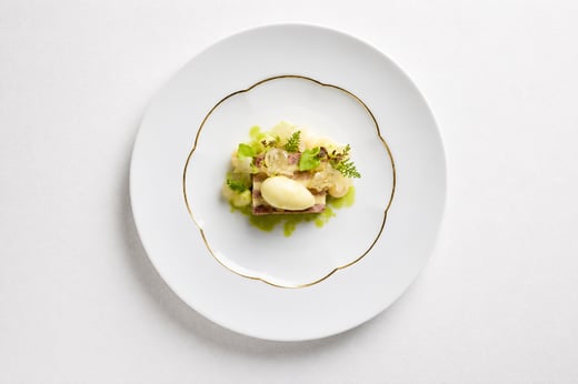 Balantine van kalf met Dragon gefermenteerde koolr