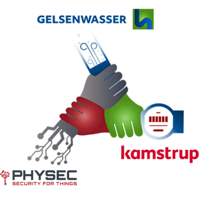 Gelsenwasser, Kamstrup and Physec logo