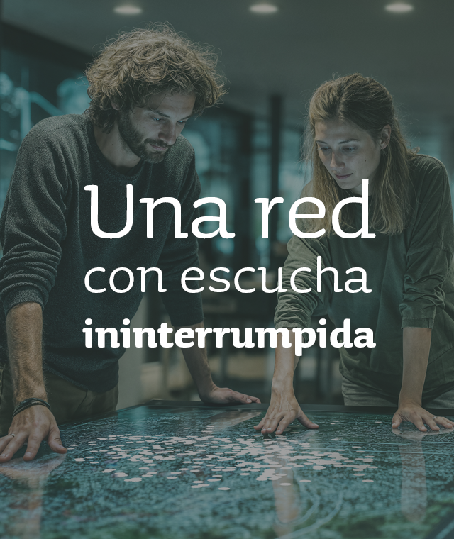 Una red con escucha ininterrumpida