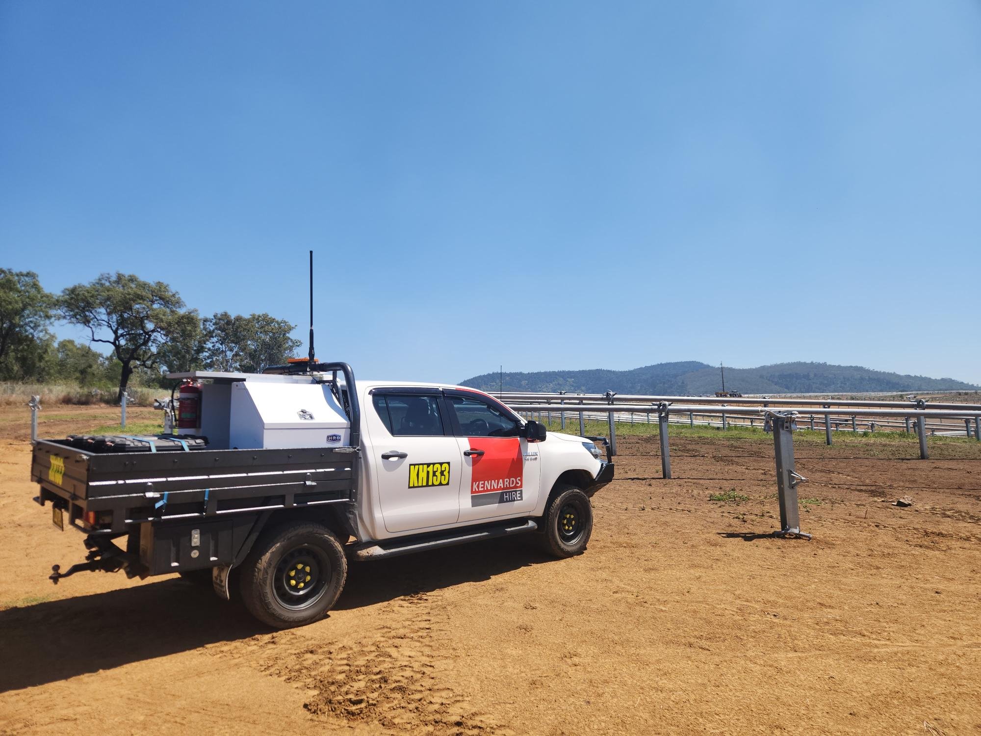 Kennards Hire ute at Munna creek