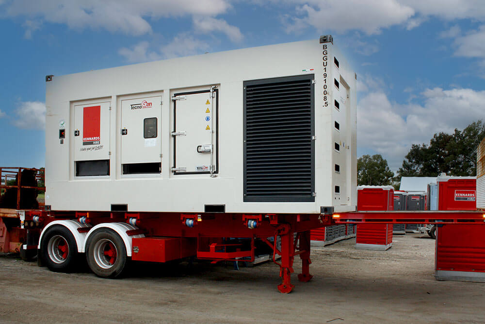 A large trailer mounted generator