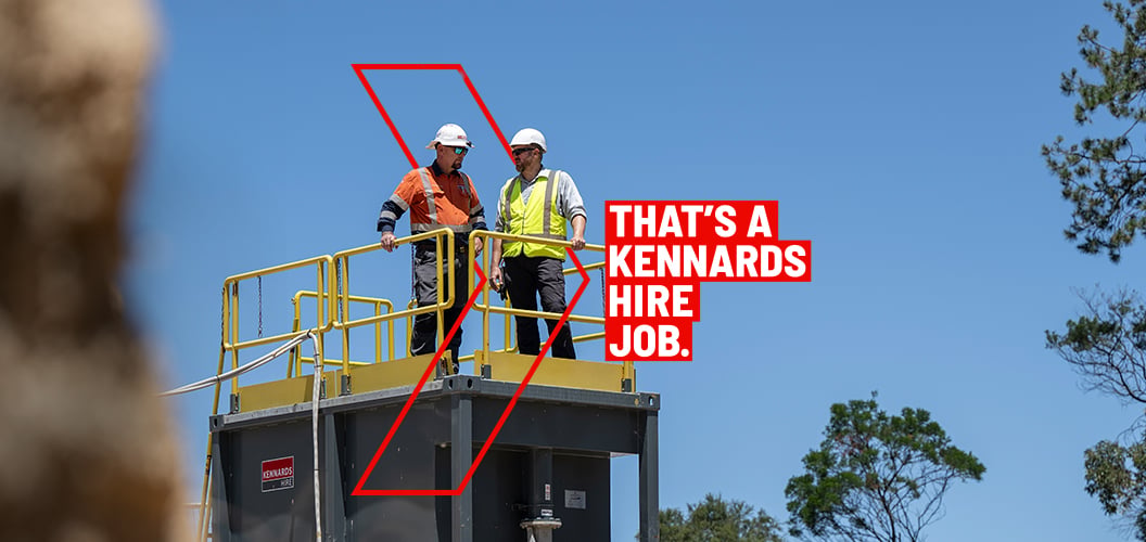 Kennards Hire Water management experts on a job site