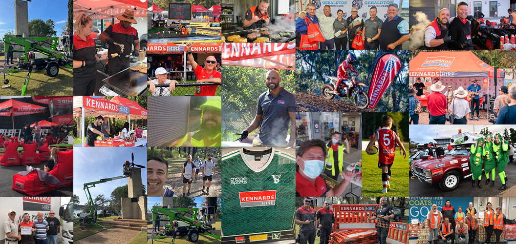 Collage of community support activities