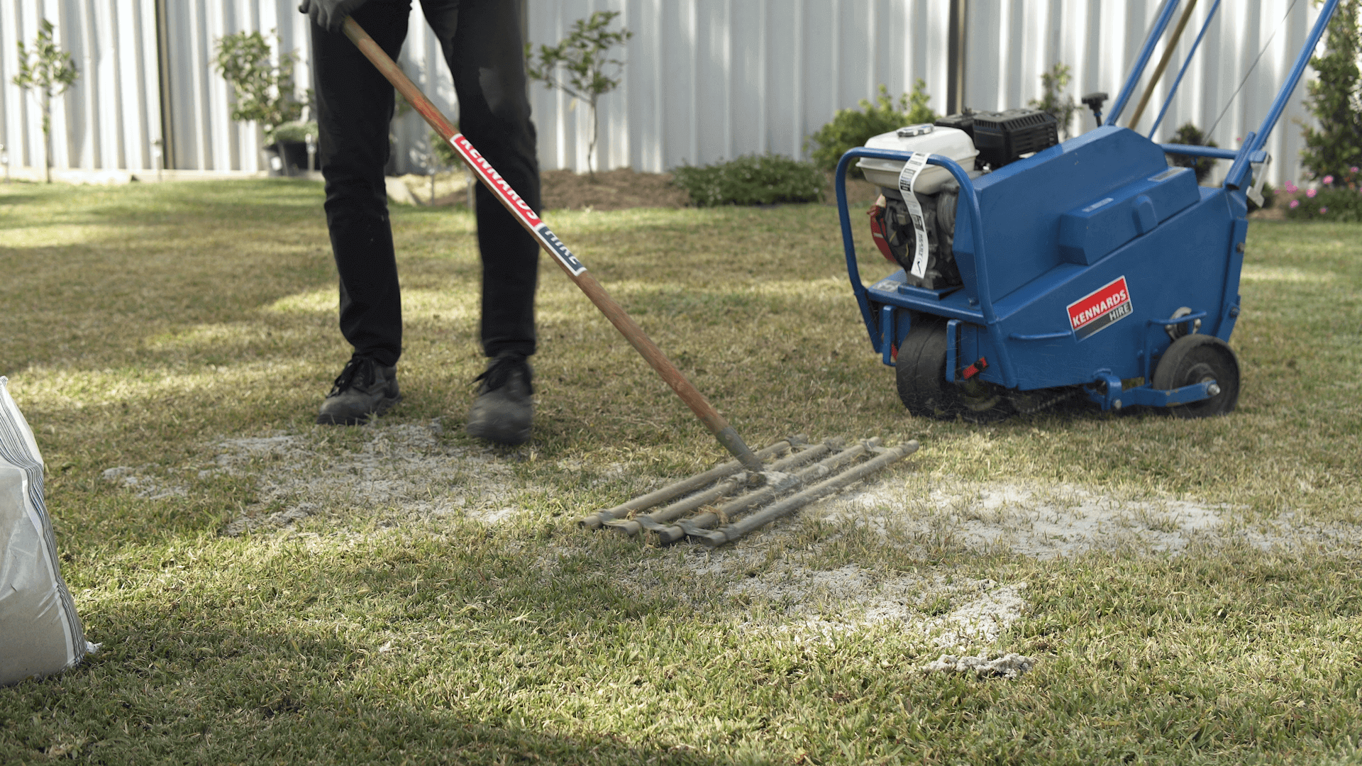 Rake the cores of the lawn