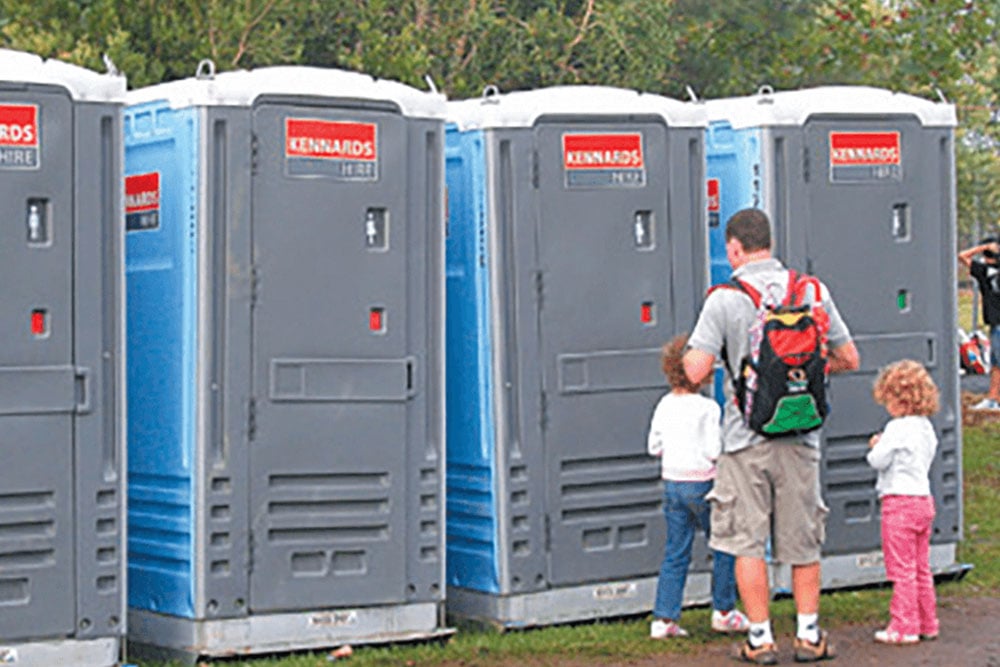 showers and toilets