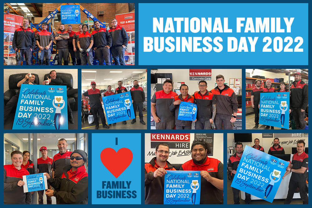 Kennards Hire team members celebrating national family business day