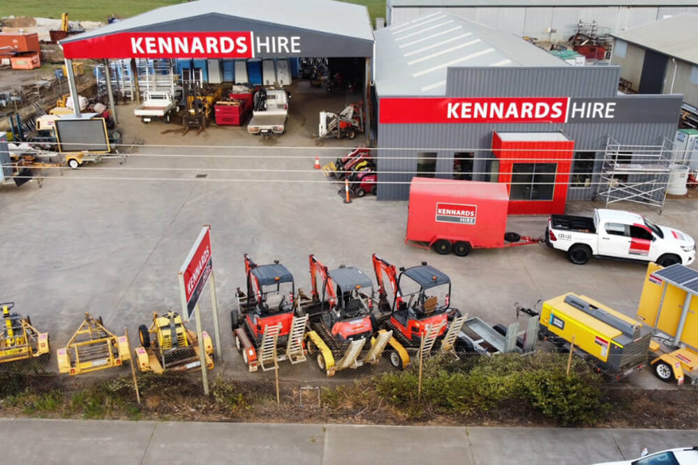 Birds eye view of Kennards Hire Albany branch