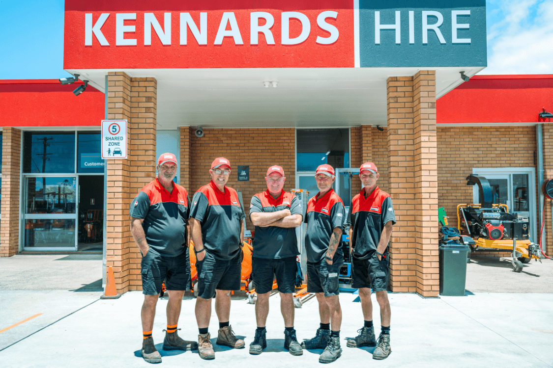 Kennards Hire Ballina team standing outside the branch