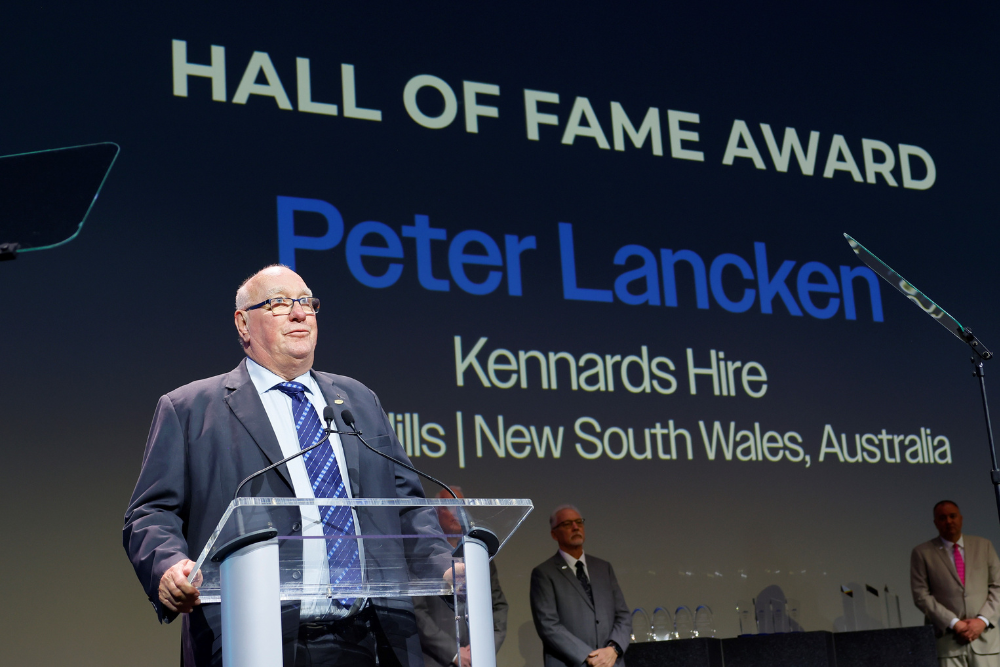 Peter Lancken at the hall of fame awards
