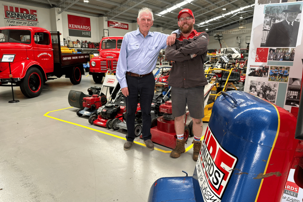 Pictured Andy Kennard and Matty Thomson at Kennards Hire  museum