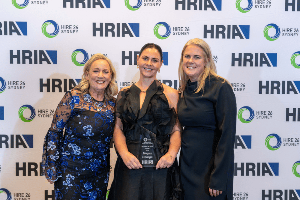 Kennards Hire's Meagan George with the HIRA team