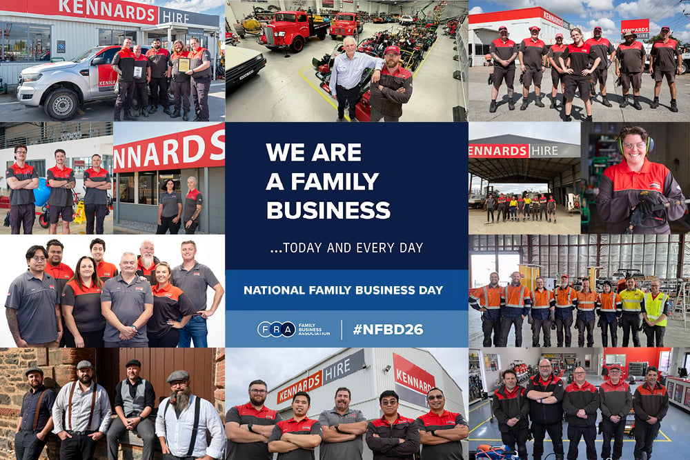 Kennards Hire collage of national family business day