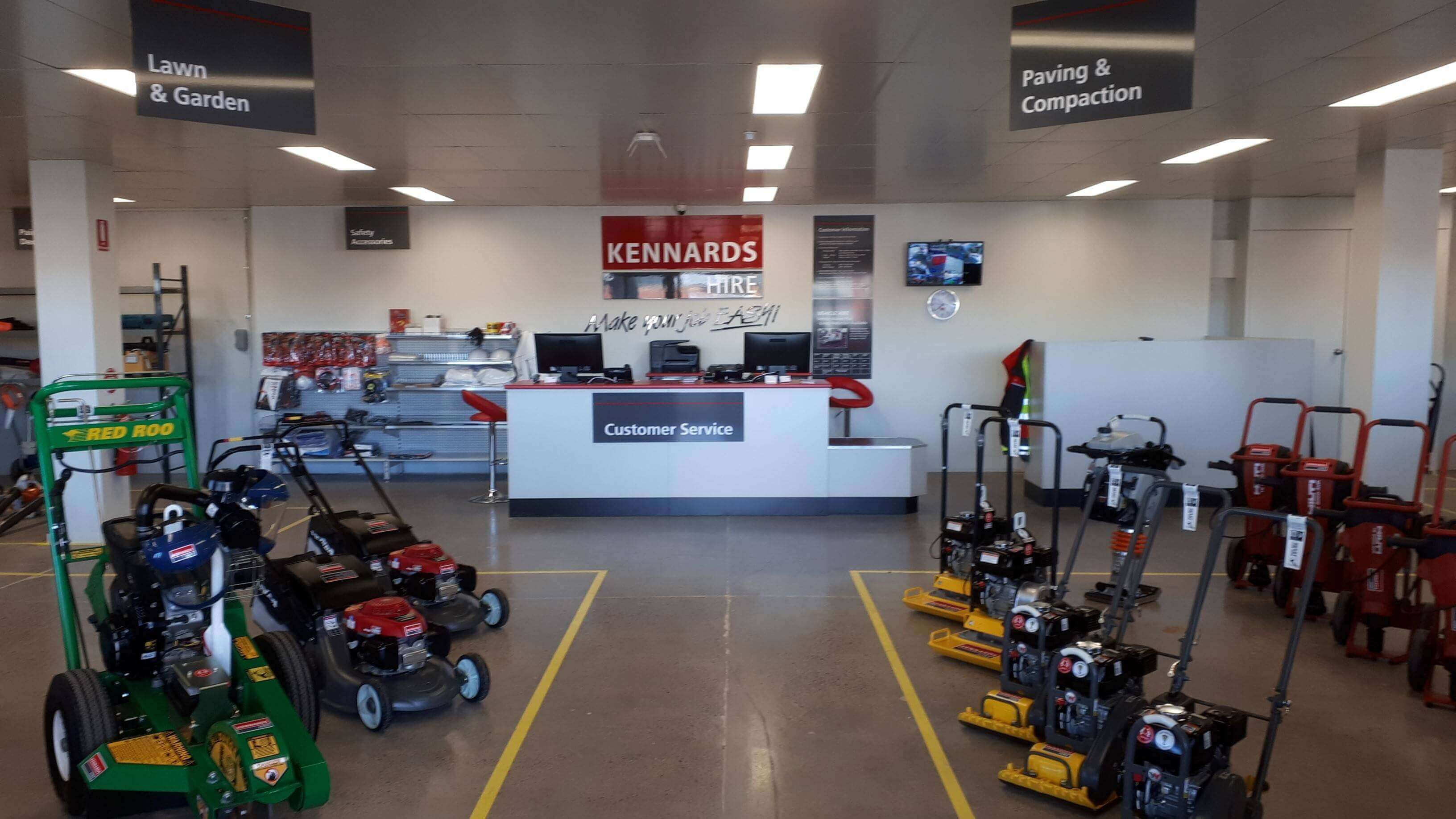Inside the new store of Kennards Hire Tamworth branch.