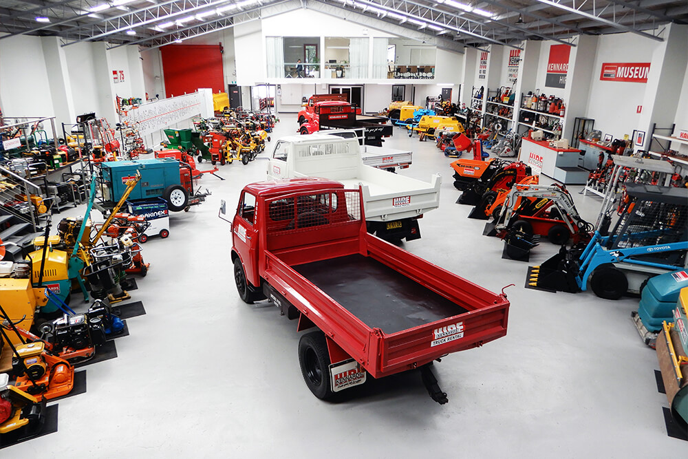 Birds-eye shot of the Kennards Hire Museum