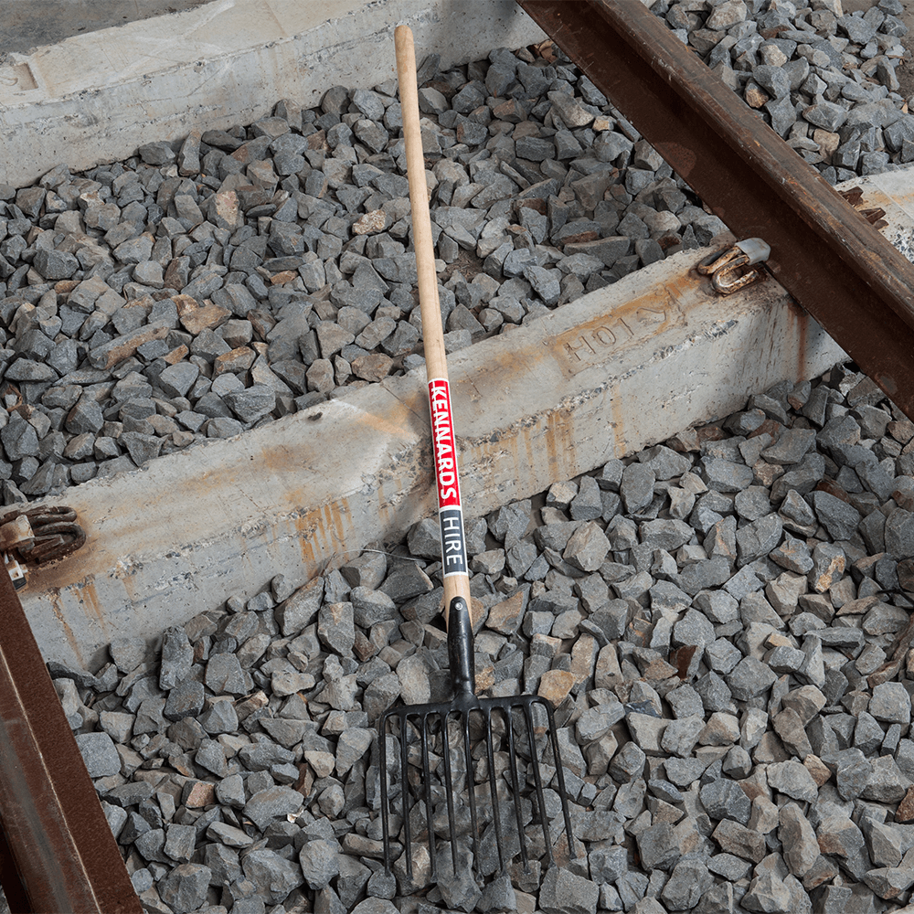 RAIL BALLAST FORK (WOODEN HANDLE) for Rent Kennards Hire