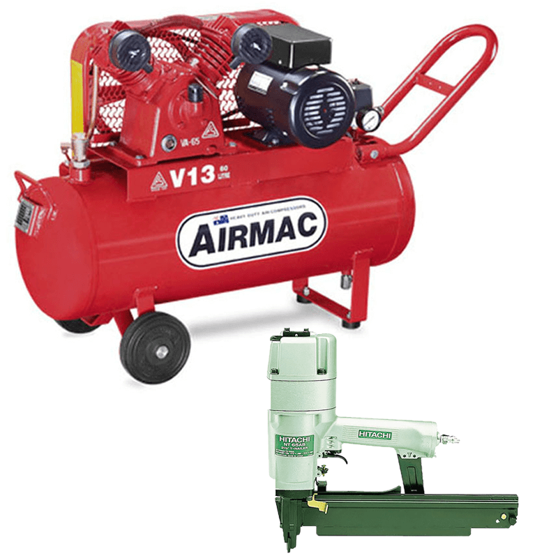 NAIL GUN FLOOR AIR PACKAGE for Rent Kennards Hire