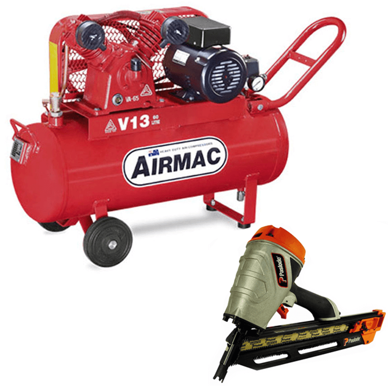 NAIL GUN FRAME AIR PACKAGE for Rent Kennards Hire