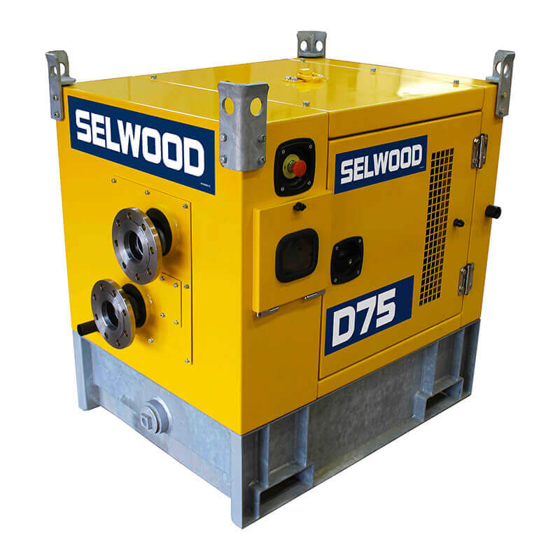 9004481 SELWOOD S75SS PUMP - SKID 75MM (3IN) SILENCED-DEEP ETCHED-800X800