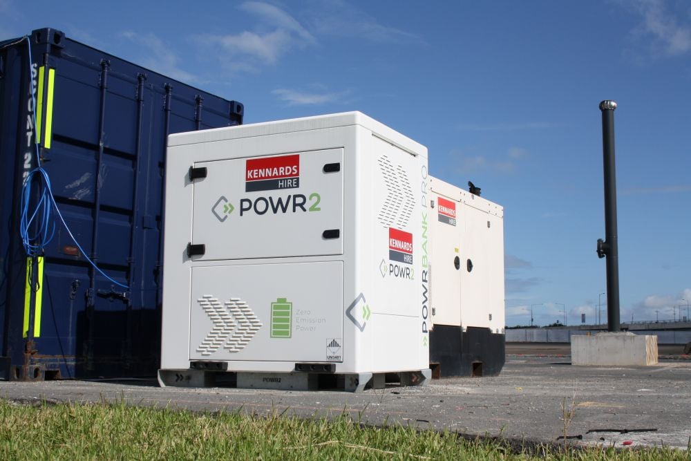 Kennards Hire generator in use on jobsite