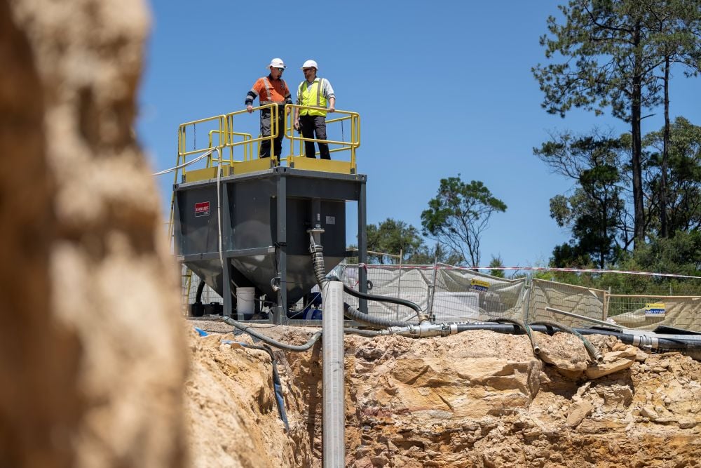 Kennards Hire water treatment in operation