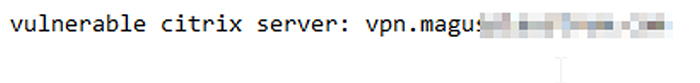Vulnerable Citrix User VPN Exposed