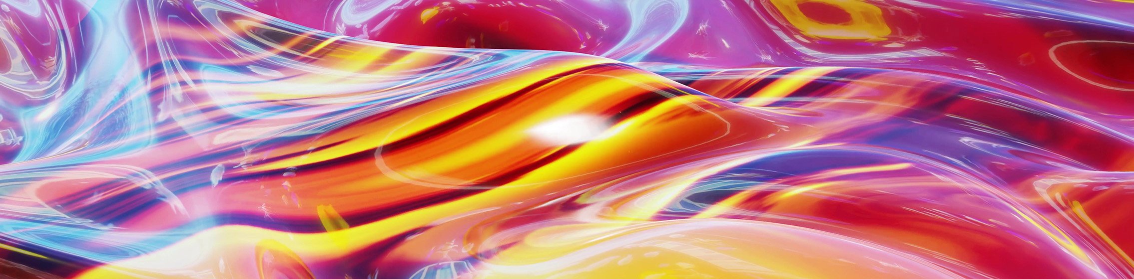 Abstract waves patterns of pink, orange and blue
