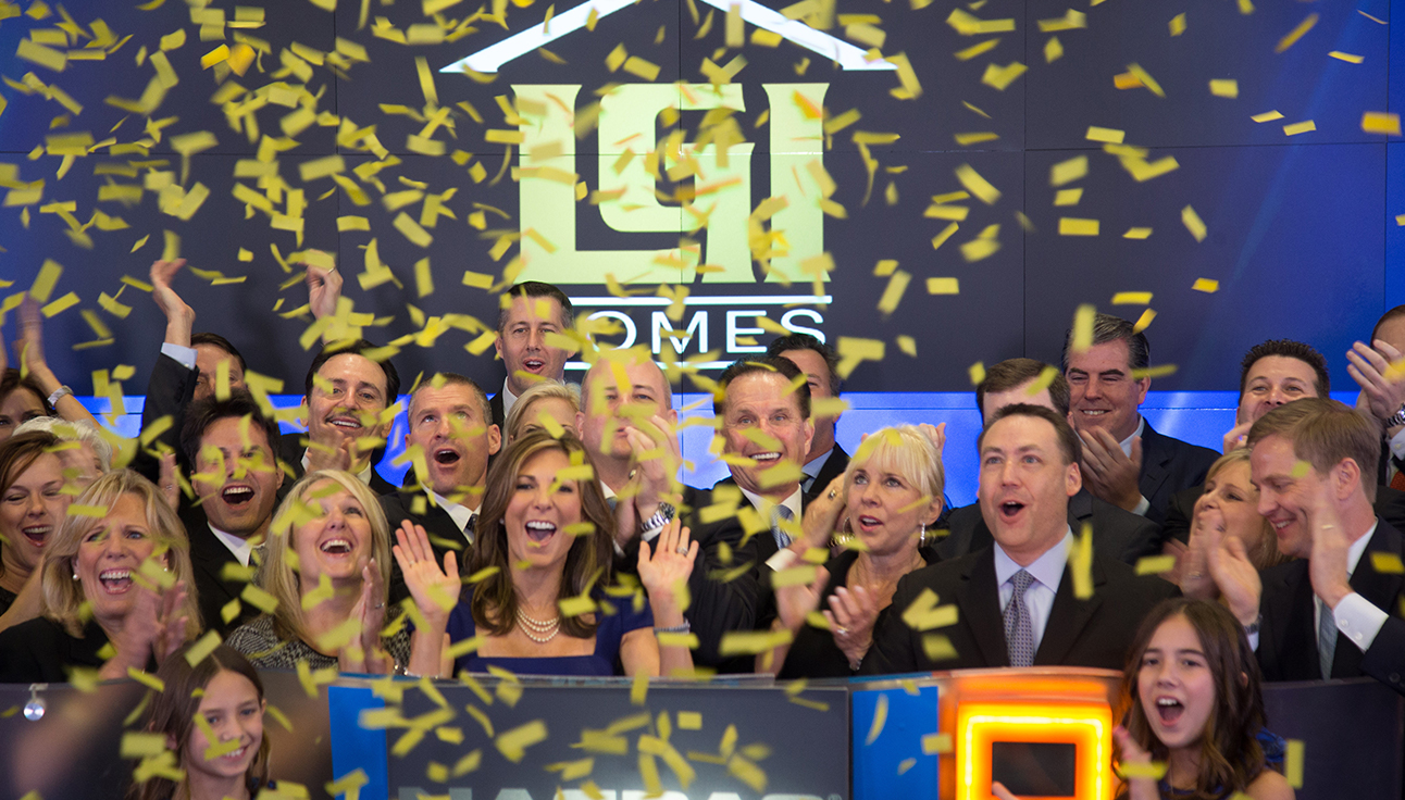 Photo of confetti falling at IPO