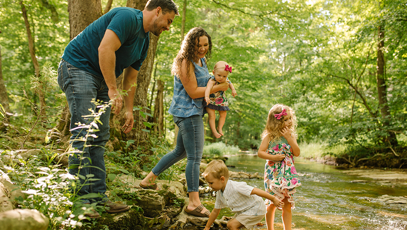 Family enjoying Montgomery Bell State Park