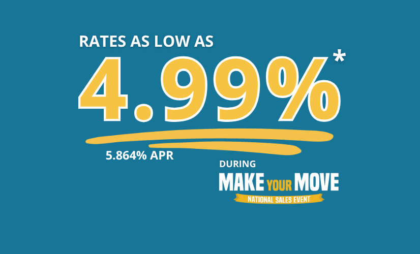 Interest rates as low as 4.99