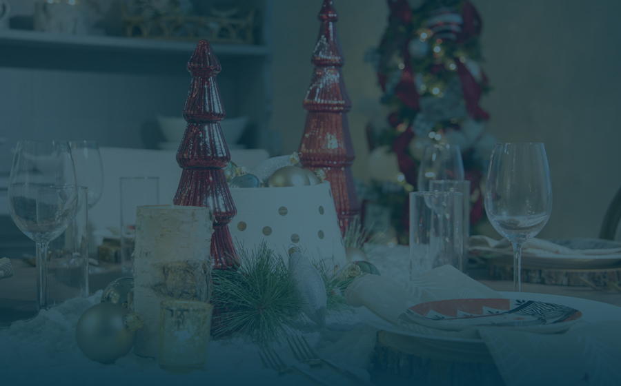 Table set for the holidays