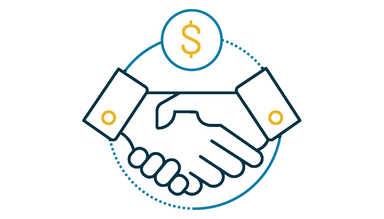 hands clasping to make a deal